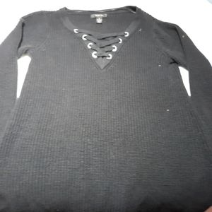 Women's black sweater tunic